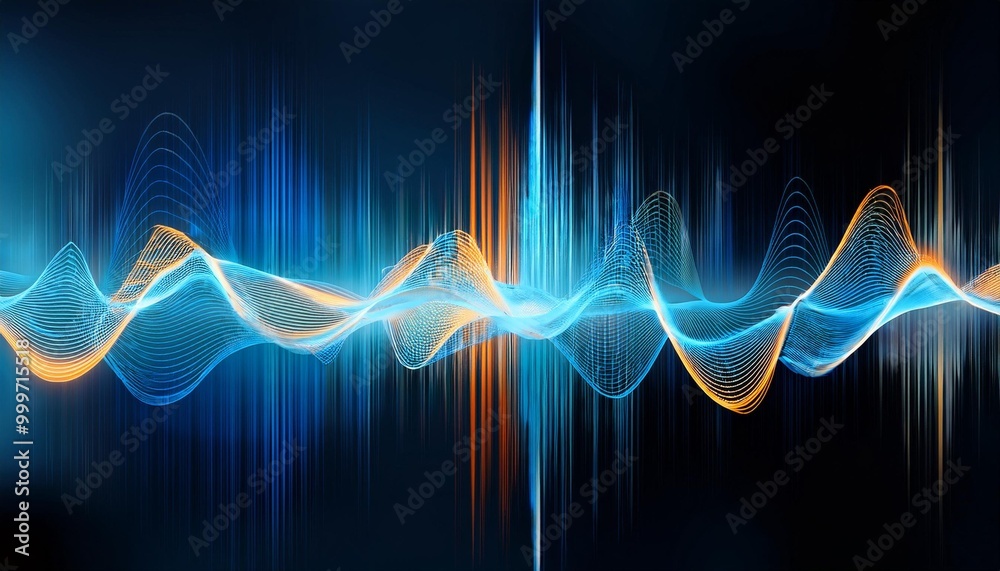 Fototapeta premium Abstract representation of sound waves