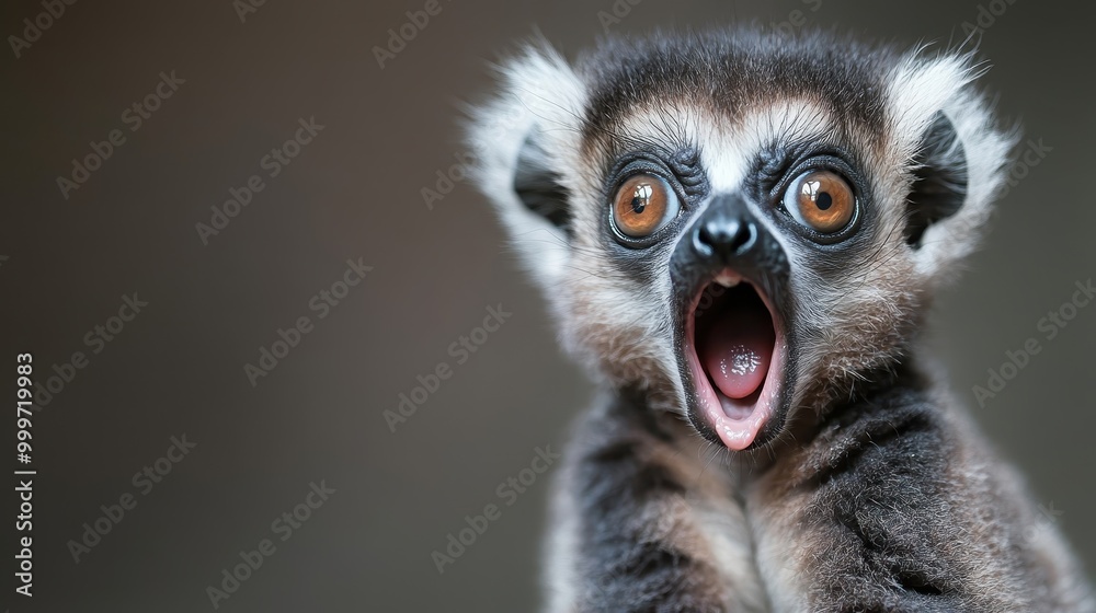 An up-close shot of a lemur's face showing detailed fur and eyes against a blurred background, creating a sense of intimacy and connection with the animal’s natural habitat. An up-close shot of a lemur's face showing detailed fur and eyes against a blurred background, creating a sense of intimacy and connection with the animal’s natural habitat.