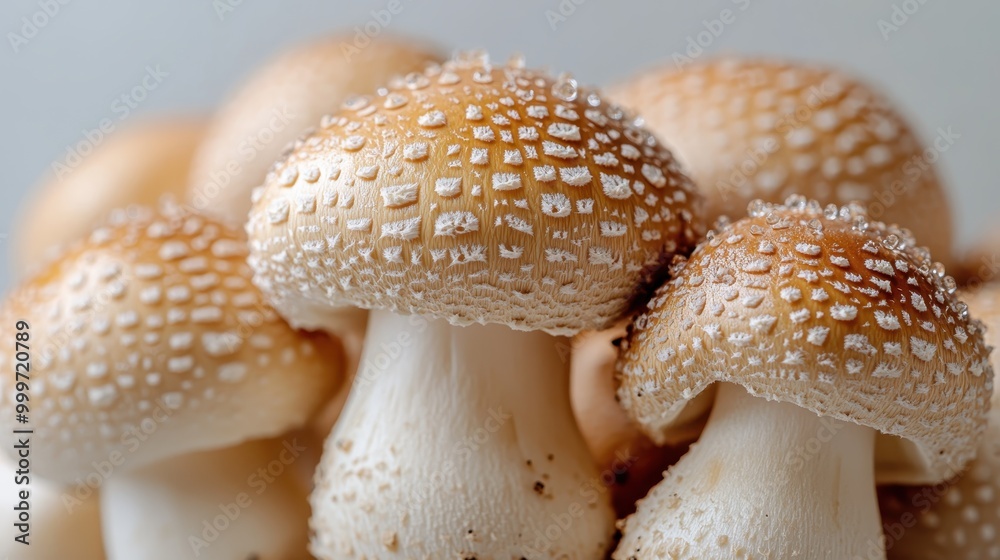 A macro shot of mushrooms displaying their unique patterns and textures, highlighting the beauty of nature's designs. Ideal for nature enthusiasts and macro photography lovers. A macro shot of mushrooms displaying their unique patterns and textures, highlighting the beauty of nature's designs. Ideal for nature enthusiasts and macro photography lovers.