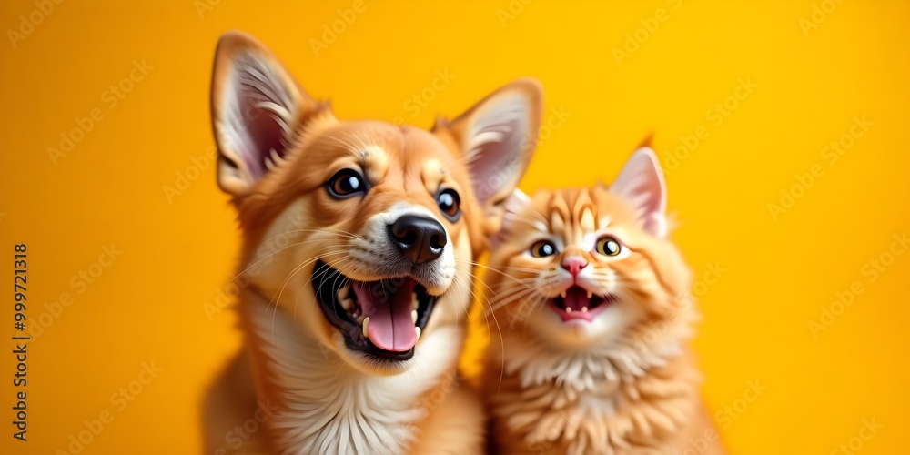 Adorable Pet Duos: Dogs and Cats Together in Vibrant, Playful Photos Adorable Pet Duos: Dogs and Cats Together in Vibrant, Playful Photos