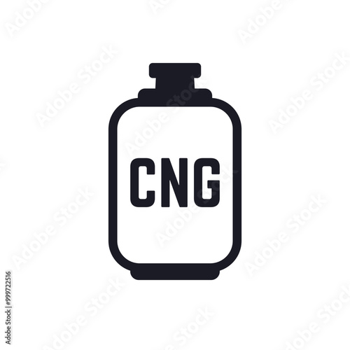 CNG, gas tank icon, compressed natural gas pictogram