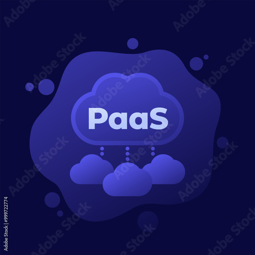 Paas, Platform as a Service icon, vector design