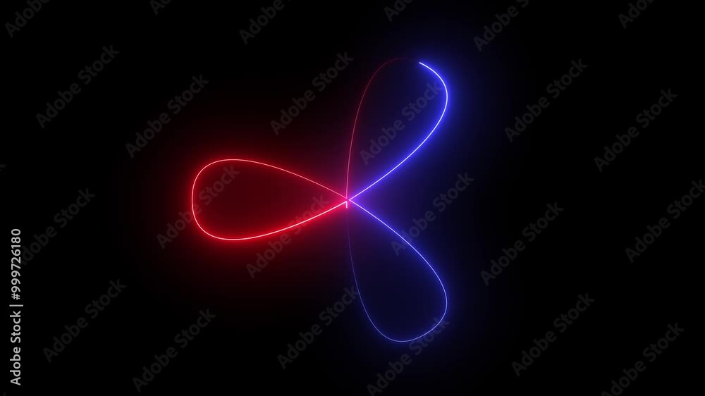 eternity sign red purple neon futuristic art 3d illustration eternity sign red purple neon futuristic art 3d illustration