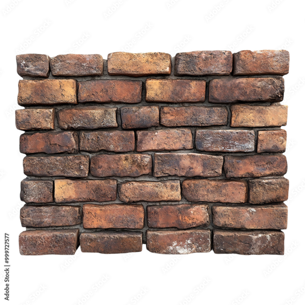 Obraz premium brick wall on transparent background 