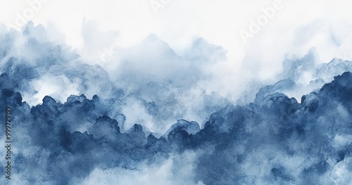 Blue Watercolor Sky.