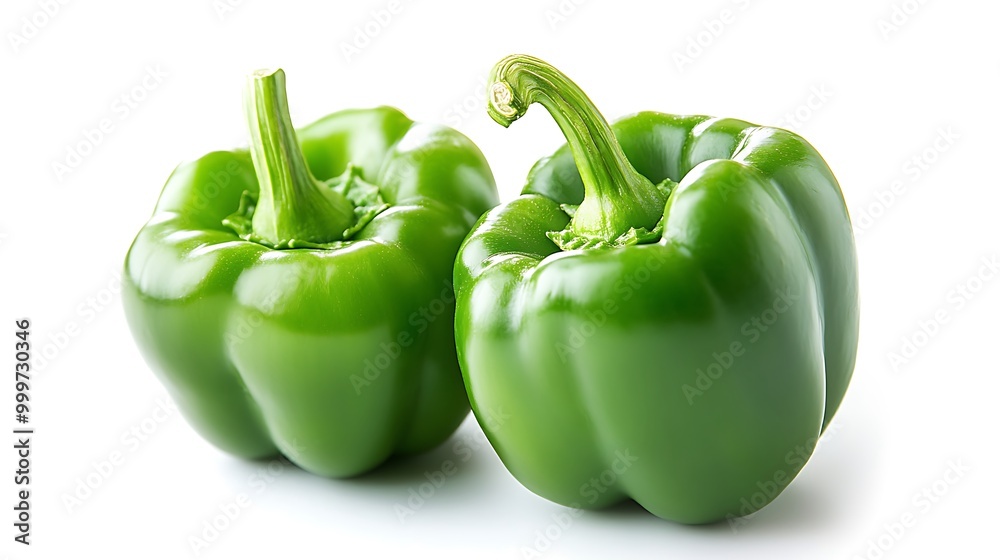green pepper isolated on white background green pepper isolated on white background