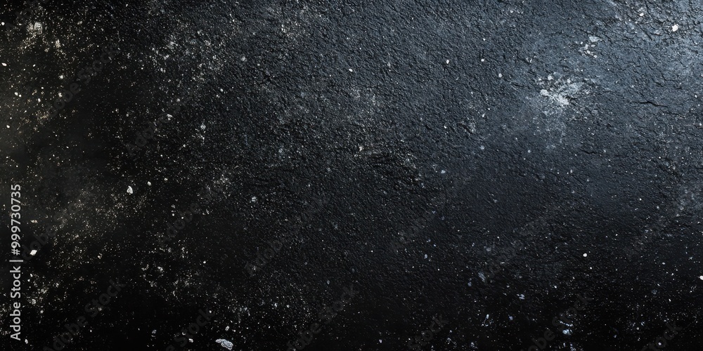 A textured black surface with scattered light specks resembling a cosmic scene. A textured black surface with scattered light specks resembling a cosmic scene.