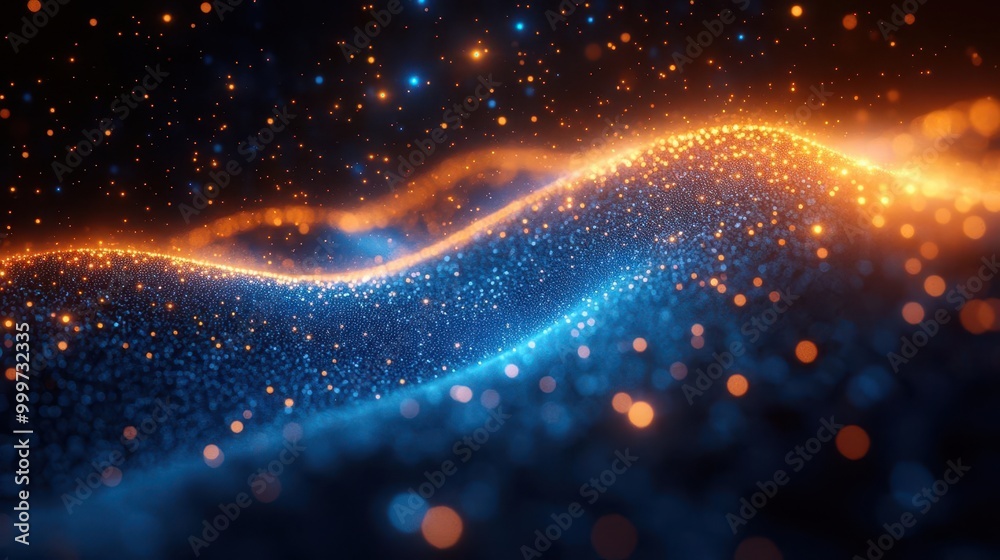 glowing blue fiber optic strands intricate network visualization dark background futuristic digital connectivity concept dynamic light trails