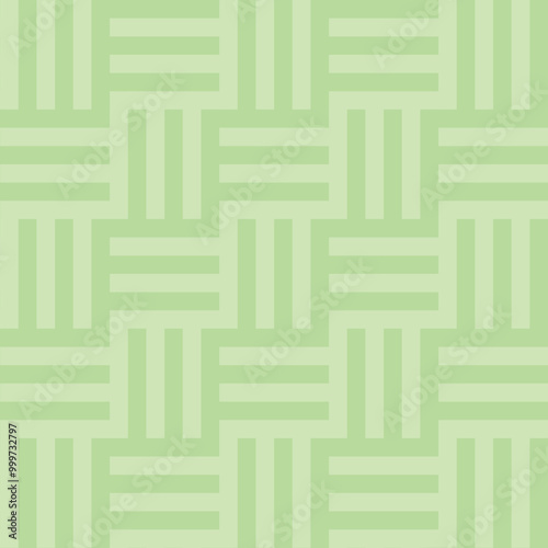 Green tones colored squared stripes. Square background pattern