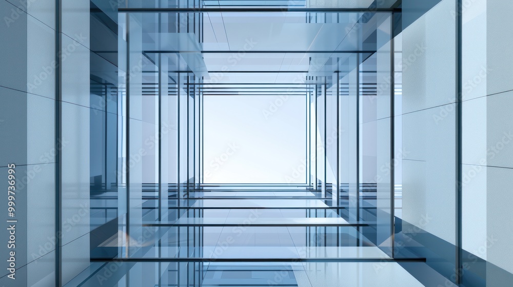 Abstract Architecture of Glass Walls Abstract Architecture of Glass Walls