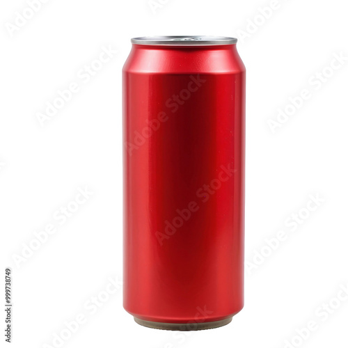 Red Blank Can, Blank Soda, isolated, transparent background, no background. PNG.