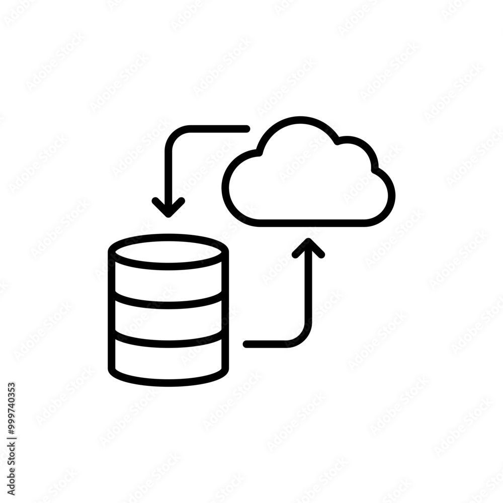 Data exchange outline icons, minimalist vector illustration ,simple transparent graphic element .Isolated on white background Data exchange outline icons, minimalist vector illustration ,simple transparent graphic element .Isolated on white background
