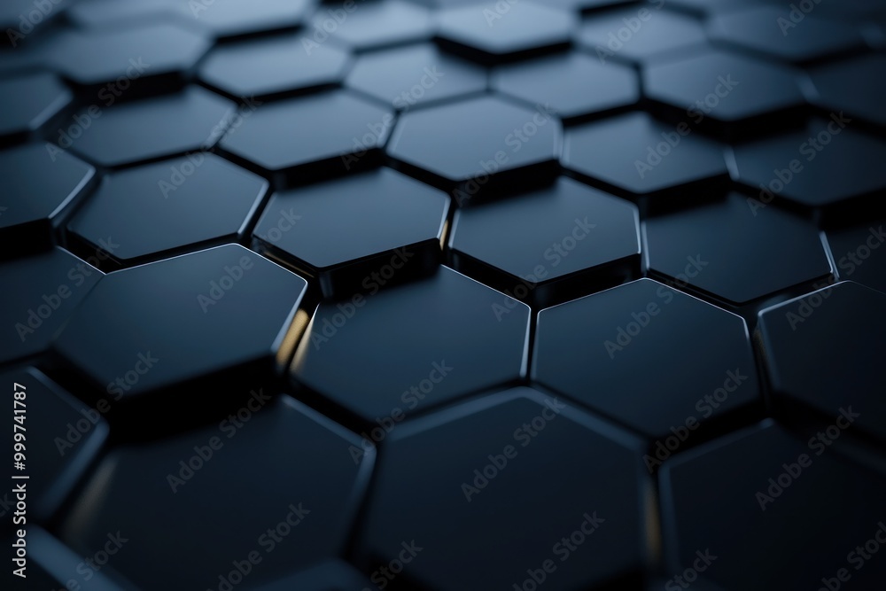 Dark Hexagonal Pattern with Glossy Finish Dark Hexagonal Pattern with Glossy Finish