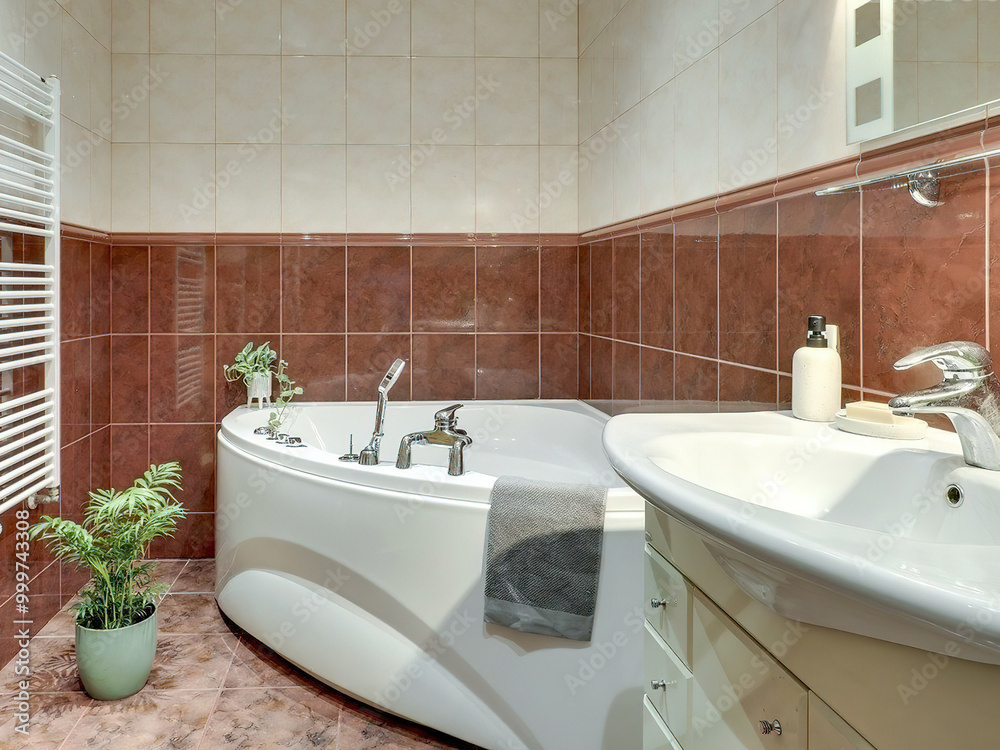 Modern bathroom interior in minimal scandinavian style, 3d render
Modern bathroom interior in minimal scandinavian style, 3d render