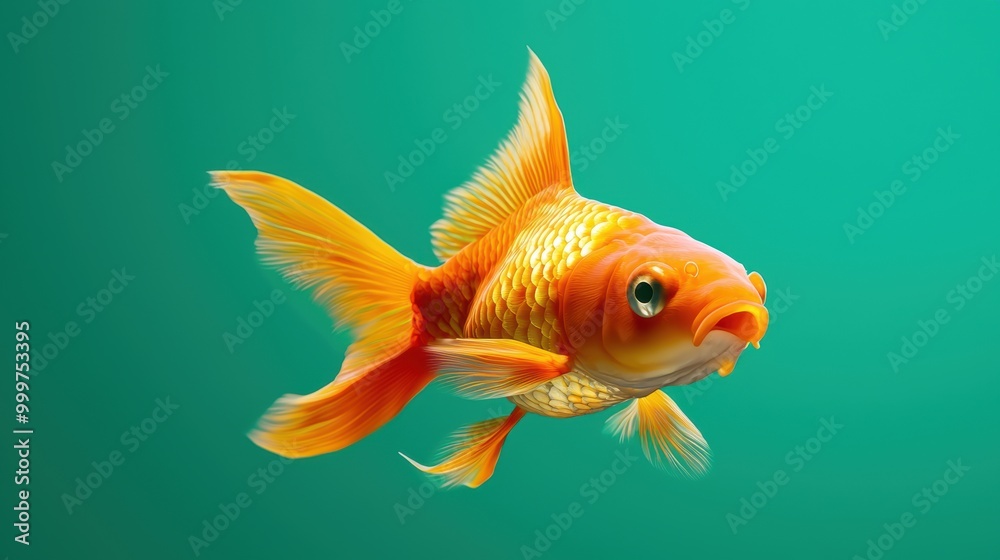 Vibrant Fish Swimming in Clear Pond Water Vibrant Fish Swimming in Clear Pond Water