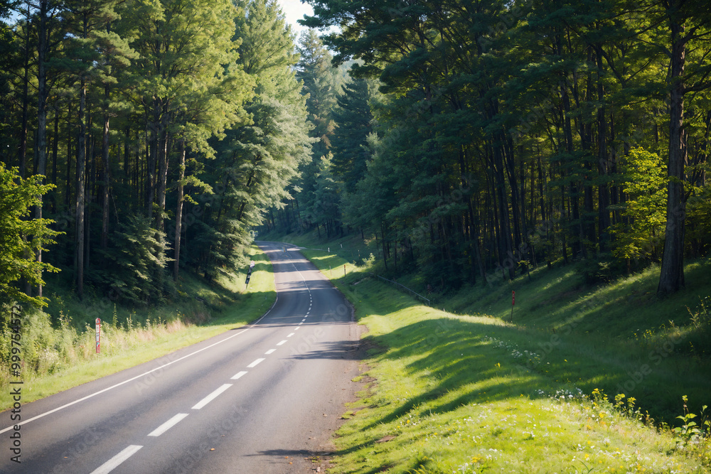 Obraz premium road in the forest