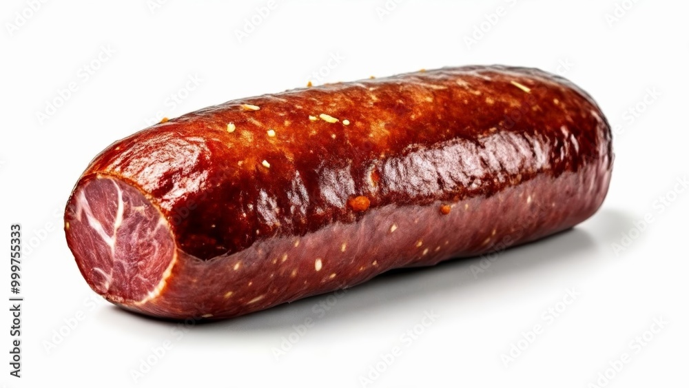 Deliciously seasoned sausage ready to be savored Deliciously seasoned sausage ready to be savored