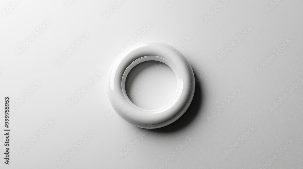 White Swim Ring Isolated on White Background White Swim Ring Isolated on White Background