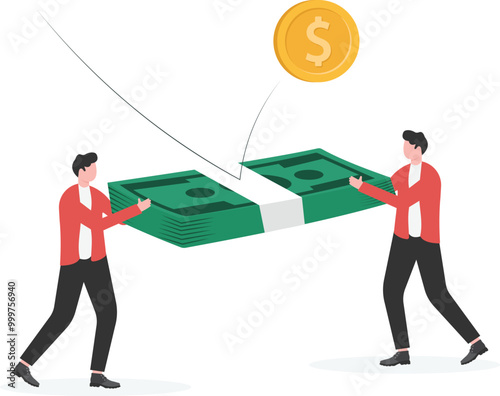 Dollar price rebound, back to rising up after falling down concept, dollar bounce back on the trampoline rising up on price graph.


