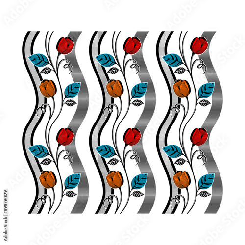 bedsheet design digital art use hand work and digital printing
