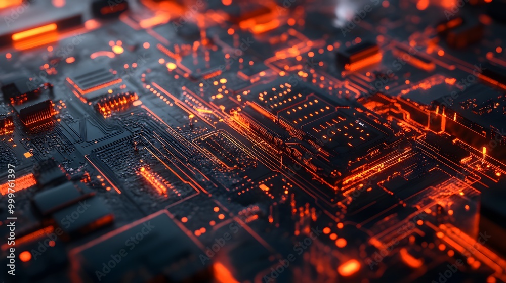 Abstract circuit board futuristic technology processing background. Abstract circuit board futuristic technology processing background.