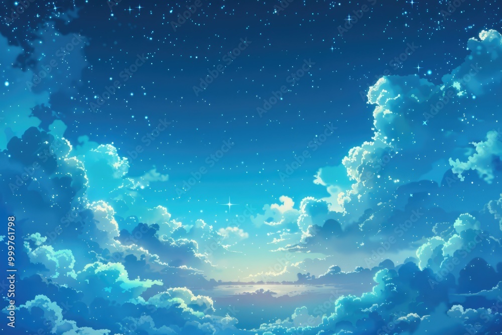 A picture of a cloudy night sky filled with stars, suitable for use in astronomy or nature-related contexts A picture of a cloudy night sky filled with stars, suitable for use in astronomy or nature-related contexts
