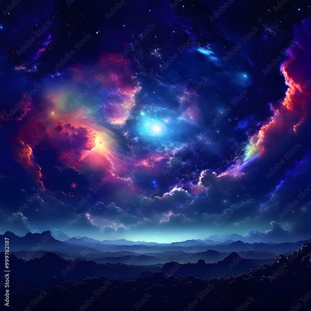 Naklejka premium starry night sky