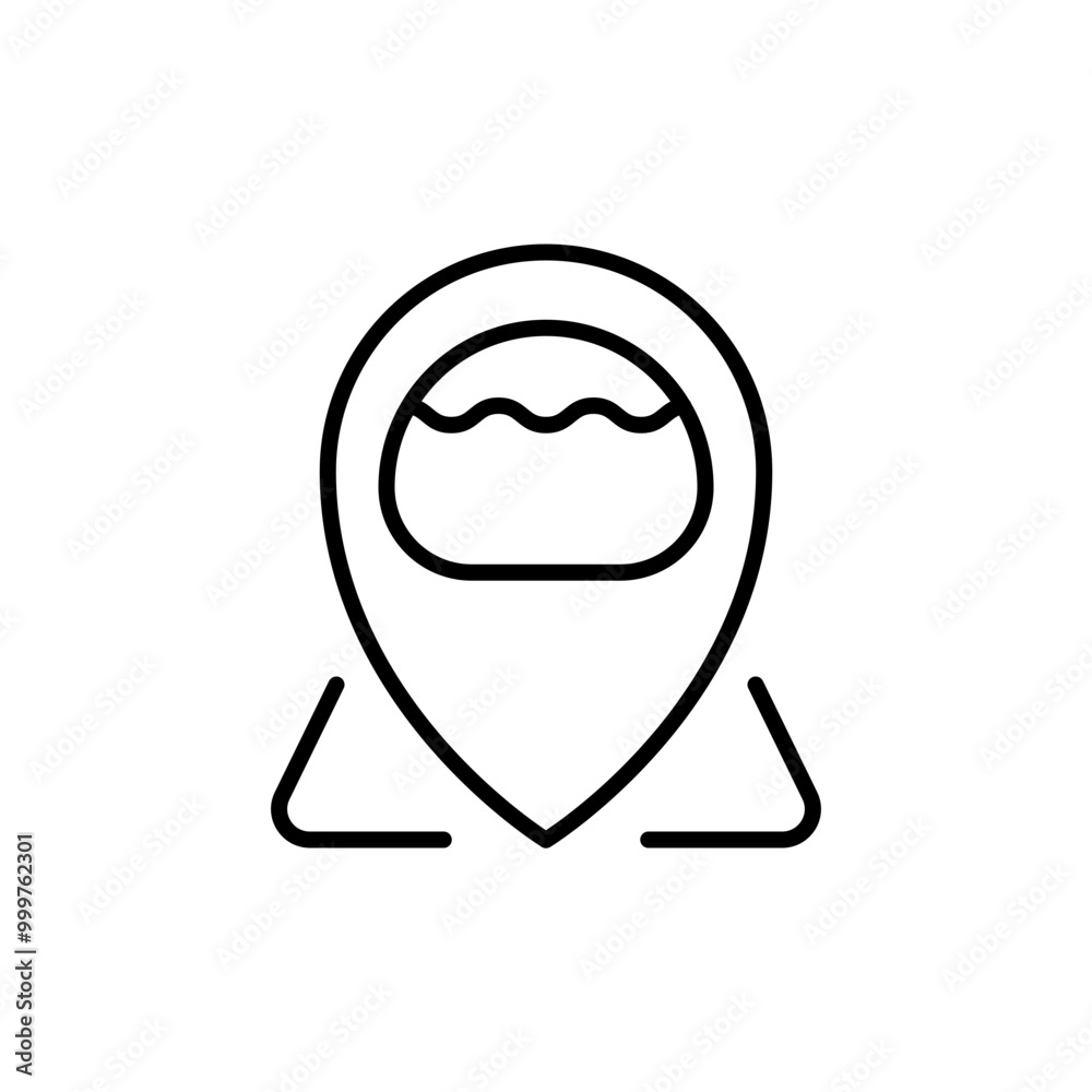 Mochi location outline icons, minimalist vector illustration ,simple transparent graphic element .Isolated on white background Mochi location outline icons, minimalist vector illustration ,simple transparent graphic element .Isolated on white background