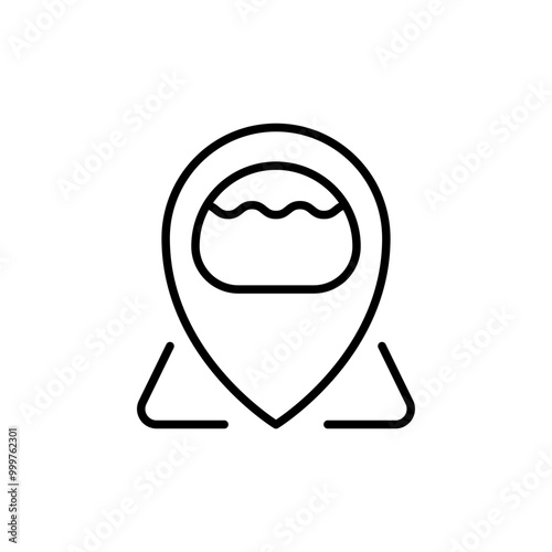 Free Download Mochi location outline icons, minimalist vector illustration ,simple transparent graphic element .Isolated on white background - GFXLoad