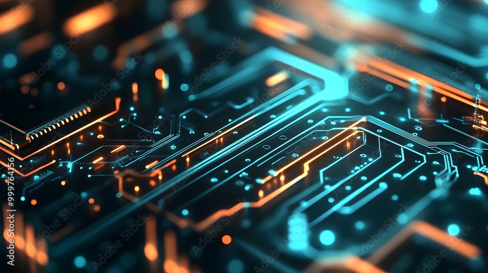 Abstract circuit board futuristic technology processing background. Abstract circuit board futuristic technology processing background.