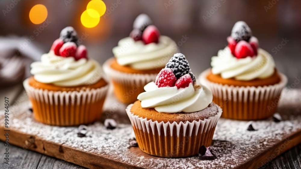  Deliciously decorated cupcakes ready to be savored