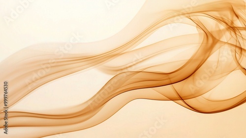 Elegant Flowing Brown Smoke on Light Background