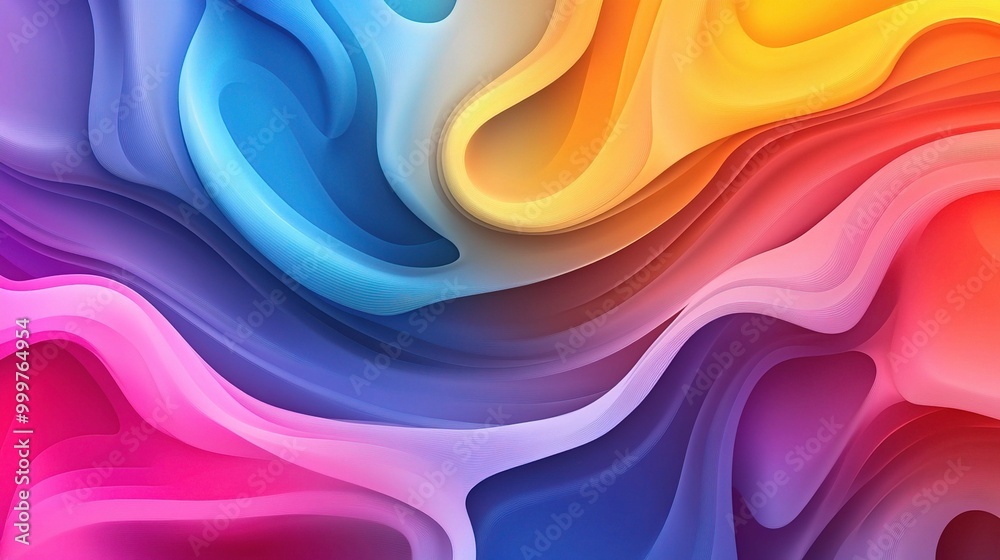 Fototapeta premium Vibrant Abstract Flowing Colors Background