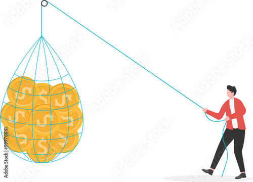 Harvest and income, the merchant caught a lot of cash with the net

