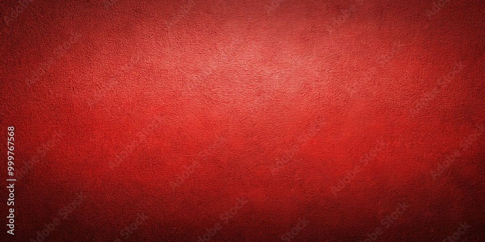 Fototapeta premium Grainy red textured background with gradient reflection