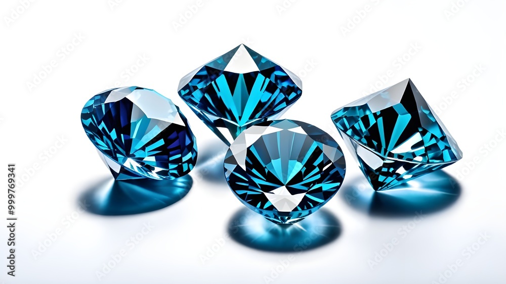 Fototapeta premium blue diamond gem