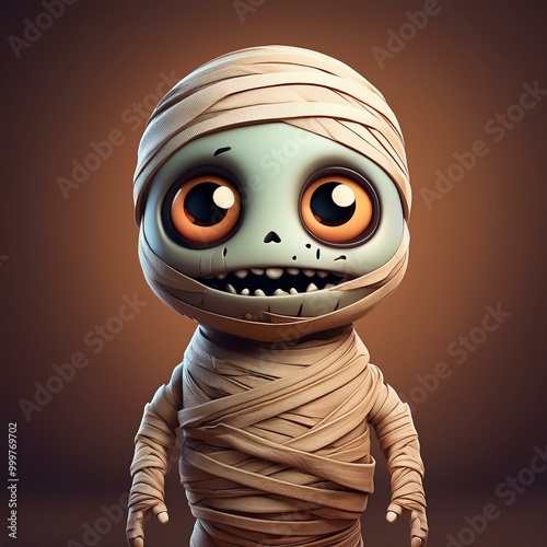 Cute Cartoon Halloween Mumm...