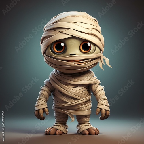 Cute Cartoon Halloween Mumm...