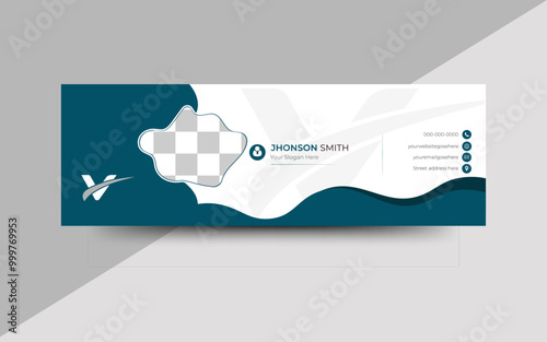 Creative modern business email signature template design.