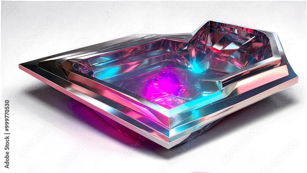 3D Hologram and Chrome Element 3D Hologram and Chrome Element