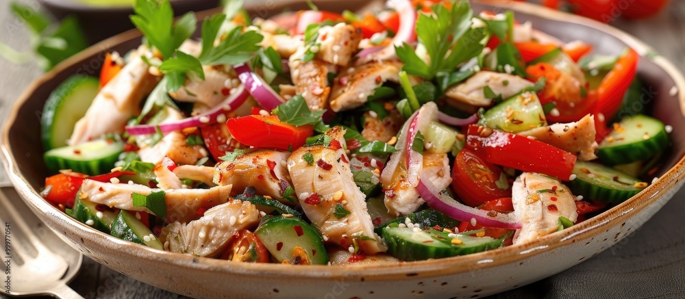 Homemade Chicken And Vegetable Salad Homemade Chicken And Vegetable Salad