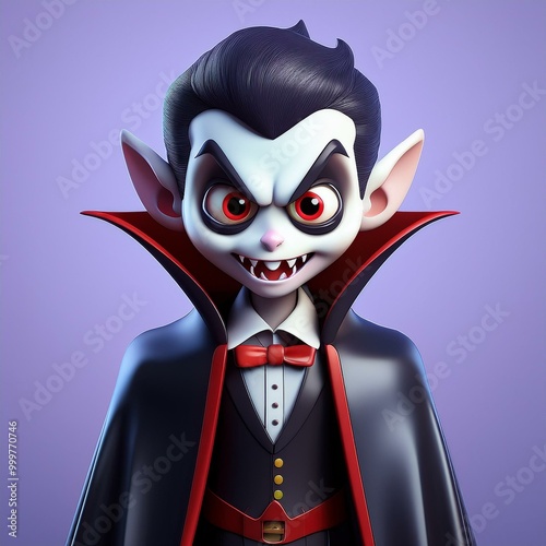 Cute Cartoon Halloween Evil...