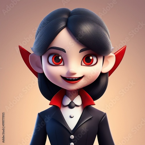 Cute Cartoon Halloween Evil...