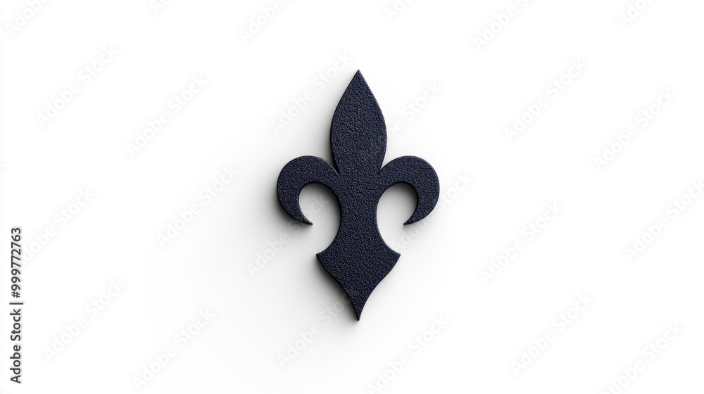 Golden fleur-de-lis symbol elegantly displayed on a glossy, trendy orange background, reflecting light beautifully and showcasing its intricate design Golden fleur-de-lis symbol elegantly displayed on a glossy, trendy orange background, reflecting light beautifully and showcasing its intricate design