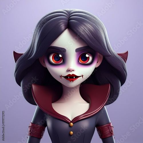 Cute Cartoon Halloween Evil...