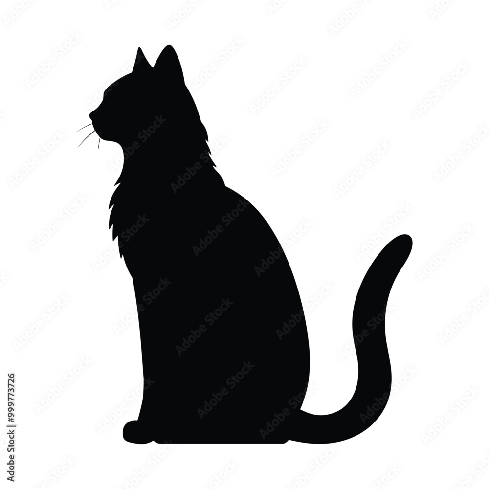 Cat silhouette vector