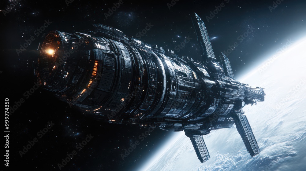 Spaceship Orbiting a Planet Spaceship Orbiting a Planet