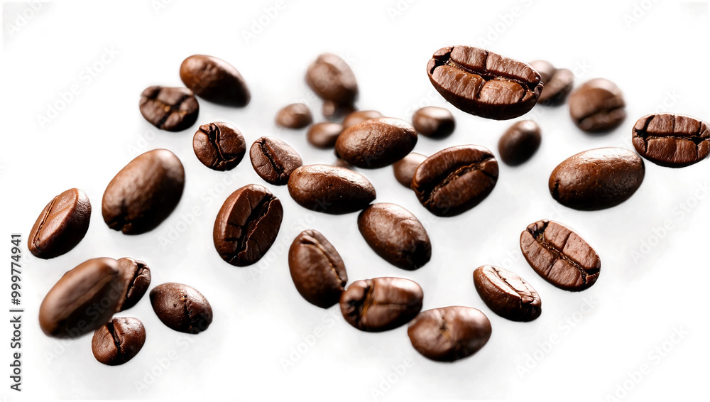 Obraz premium Flying Coffee Beans