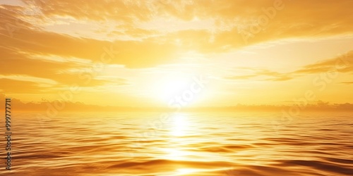 A serene sunset over calm w...