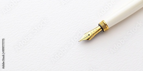 A close-up of a gold-tipped...